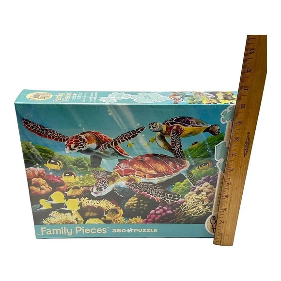 Cobble Hill Molokini Current Jig Saw Puzzle Family 350 Pieces Turtles New Sealed - Picture 8 of 8